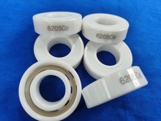 6205 Volledig zirconia keramisch kogellager met P6/P5 grade precision PTFE kooi en afdichtingen HIP Sintering ZrO2